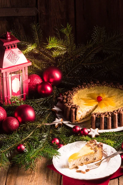 Chocolate orange cheesecake — Stock Photo, Image