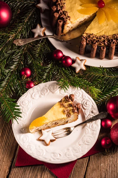 Cheesecake de chocolate laranja — Fotografia de Stock