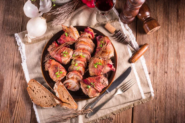 Filetto di maiale ripieno — Foto Stock