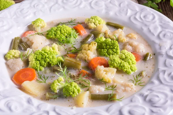 Cauliflower vegetable soup — Stock Photo, Image