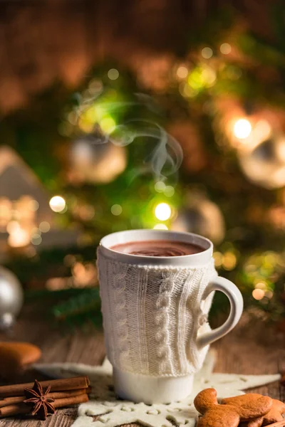 Schokoladengetränk zu Weihnachten — Stockfoto