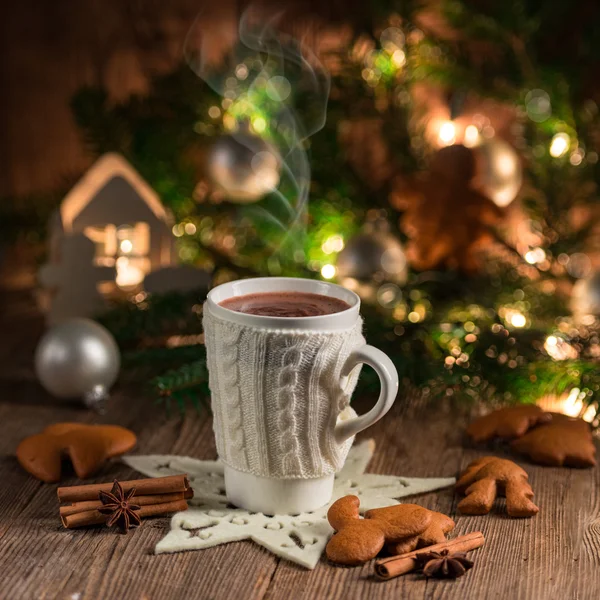 Schokoladengetränk zu Weihnachten — Stockfoto