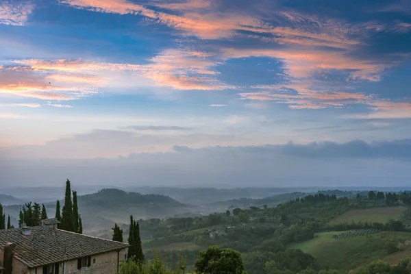 Campi vista Toscana — Foto Stock