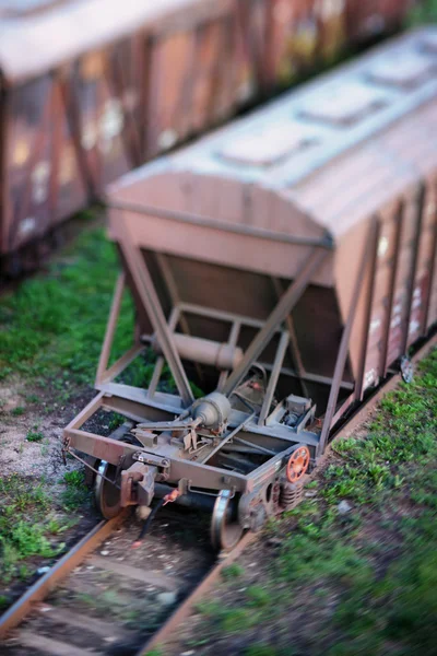 Railway wagon at the station — Stock Photo, Image