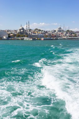 Istanbul 'un görünümünden feribot