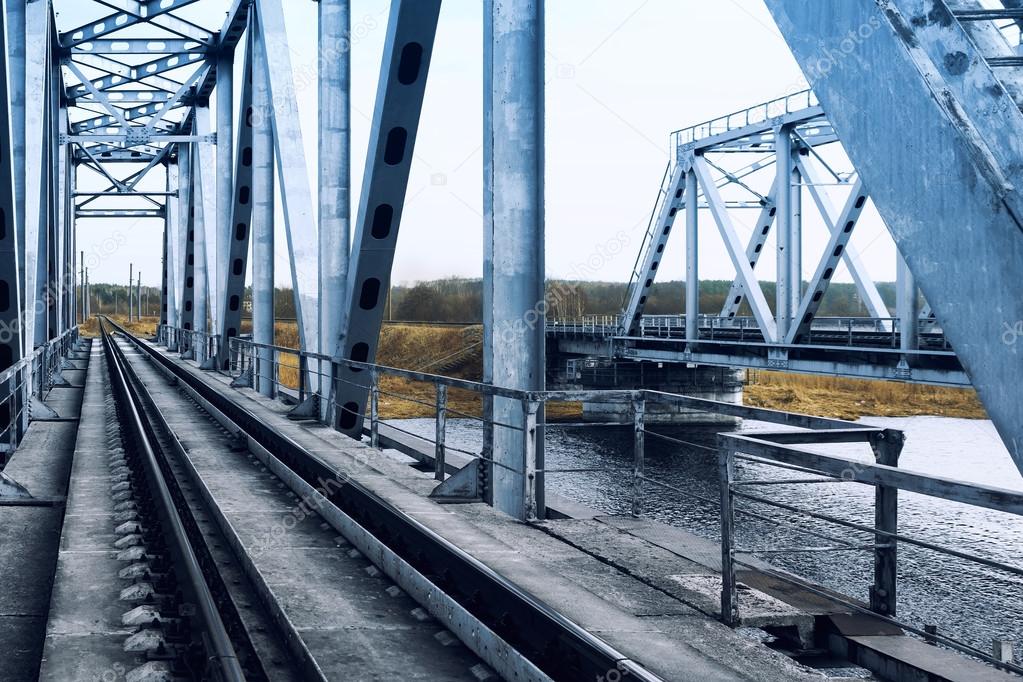 Railway bridge over the river