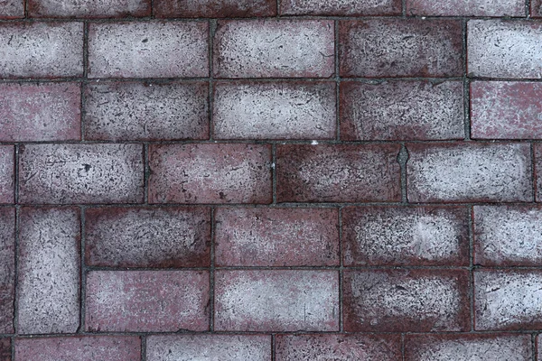 Paul tijolo vermelho retangular com manchas brancas — Fotografia de Stock