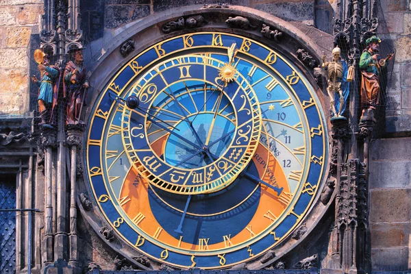 Beroemde astronomische klok orloj in Praag — Stockfoto