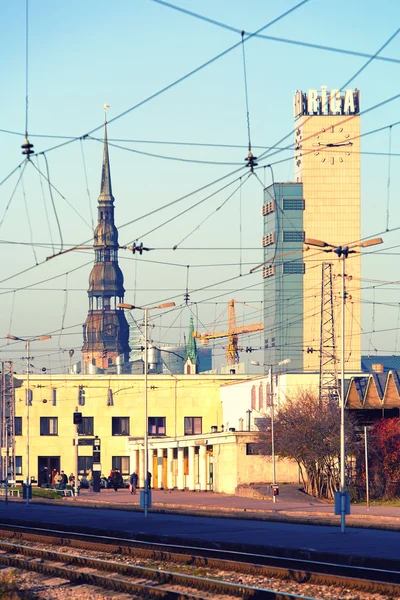 A központi pályaudvar, Riga, Lettország — Stock Fotó