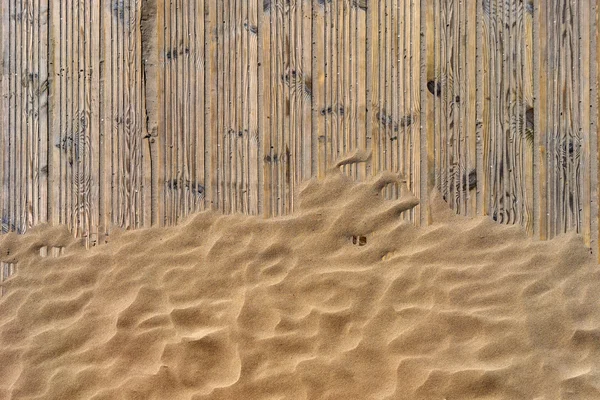 Golden sand on the beach asleep half track — Stock Photo, Image