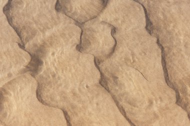 Işık ve gölge sarı kum dalgaları üzerinde oyun