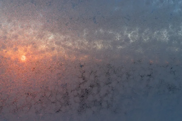 Sunset through the frosted glass — Stock Photo, Image