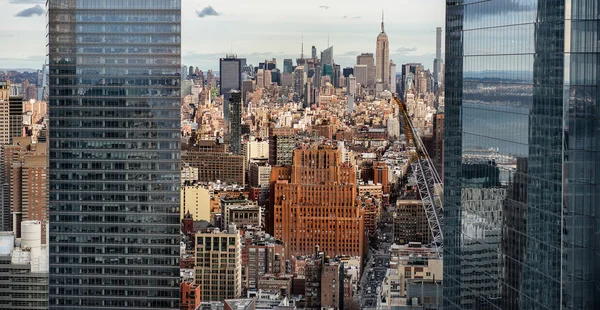 New York City Manhattan panoráma a magaspontról — Stock Fotó