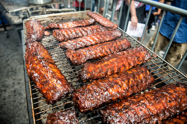 Pork Ribs street food Festival and BBQ