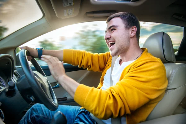 Concept photo of unsafe and dangerous car driving — Stock Photo, Image