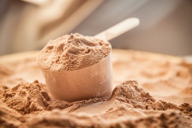 Peynir altı suyu protein Kepçe. Spor ve beslenme.