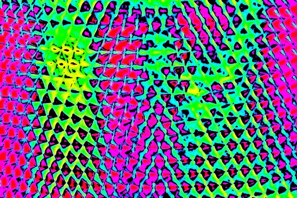 Fond glitch abstrait coloré avec des points et des lignes — Photo