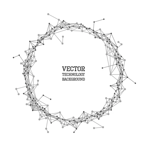 Red abstracta círculo poligonal fondo — Vector de stock