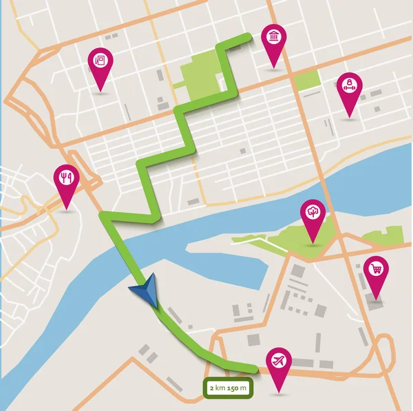 Vektör şehir harita navigasyon