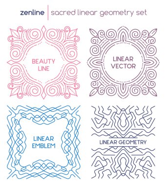 Vektör Lineer soyut Amblemler