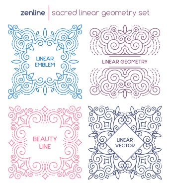 Vektör Lineer soyut Amblemler