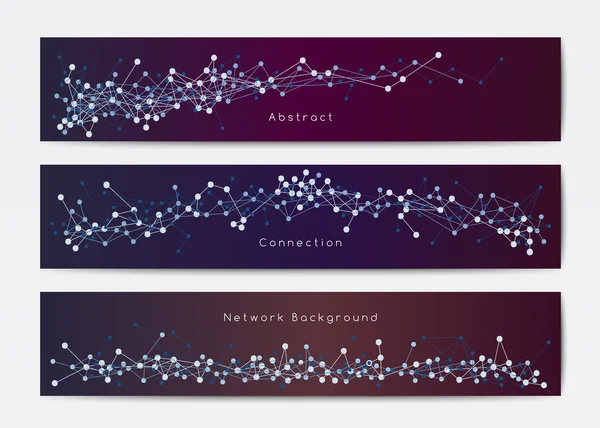 Шаблоны: Баннеры сетей — стоковый вектор