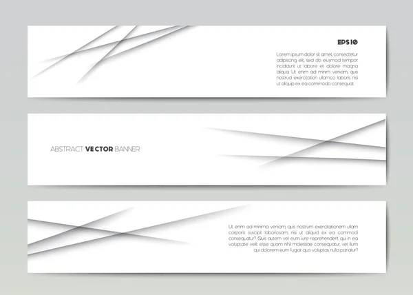 Plantillas de banner plano abstracto — Vector de stock