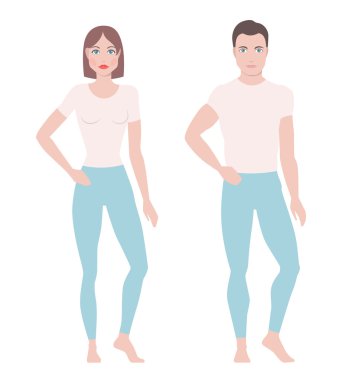 Erkek ve kadın vektör çizim