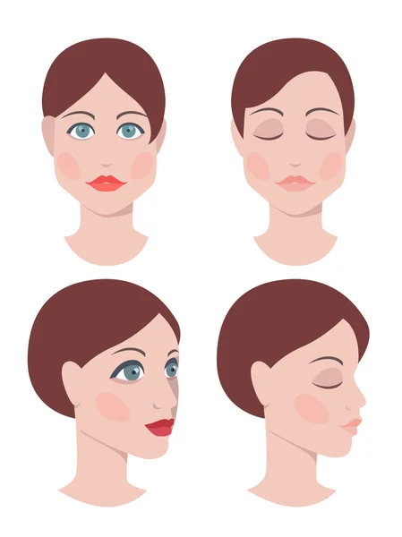 Woman vector portrait — Stock Vector