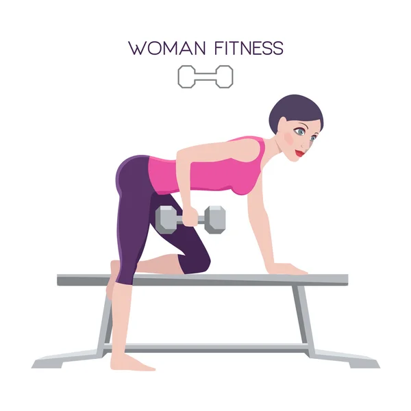 Woman fitness illustration — Stock Vector