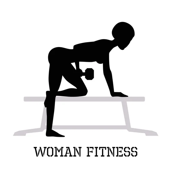 Mujer fitness ilustración — Vector de stock