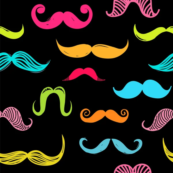 Mustache seamless background — Stock Vector