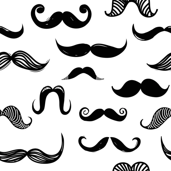 Mustache fondo sin costuras — Vector de stock