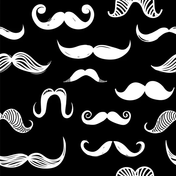 Moustache fond sans couture — Image vectorielle