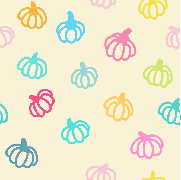 Pumpkin seamless background — Stock Vector