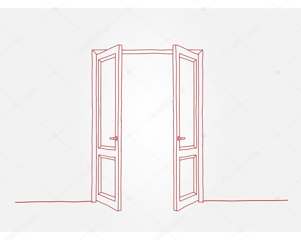 Red contour doors