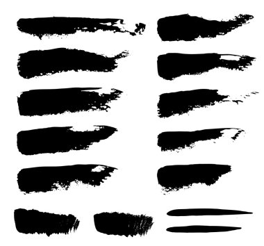 Siyah fırça darbeleri