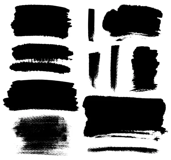 Pinceladas negras — Archivo Imágenes Vectoriales