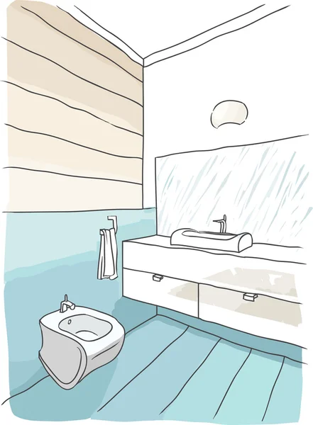 Luxe badkamer interieur — Stockvector