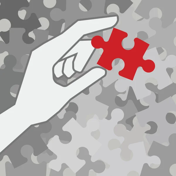 Pièce finale du puzzle — Image vectorielle