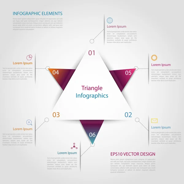 Infografía del triángulo — Vector de stock