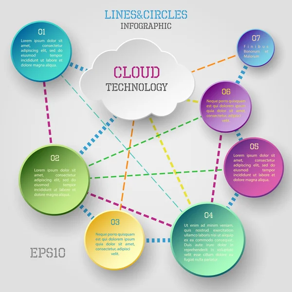 Wolkeninfografik — Stockvektor