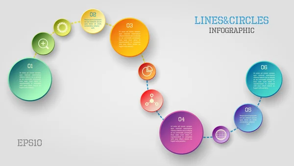 Infografía del círculo — Vector de stock