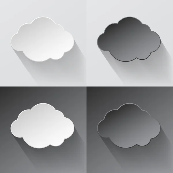 Iconos de nube — Vector de stock