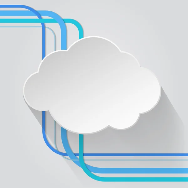 Icono de nube con alambre — Vector de stock