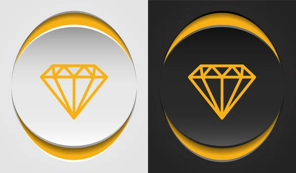 Icone di diamante — Vettoriale Stock
