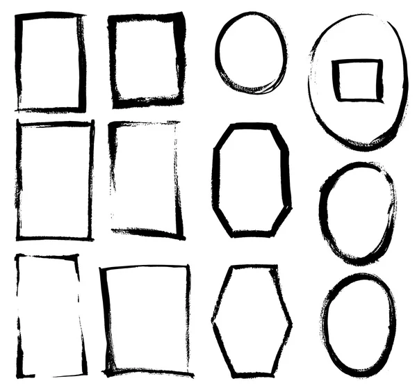 Cadres de brosse Grunge — Image vectorielle