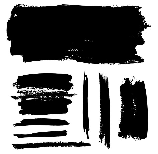 Black brush strokes