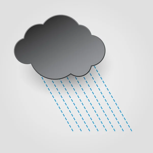 Icône nuage pluvieux — Image vectorielle