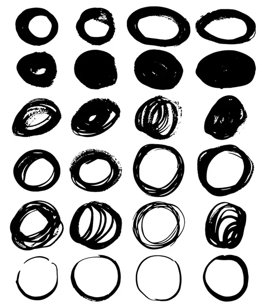 Мазки чёрной кисти — стоковый вектор